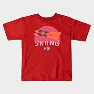 Skiing Mom Kids T-Shirt